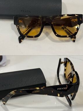 Prada Tortoiseshell Sunglasses with Amber Lenses